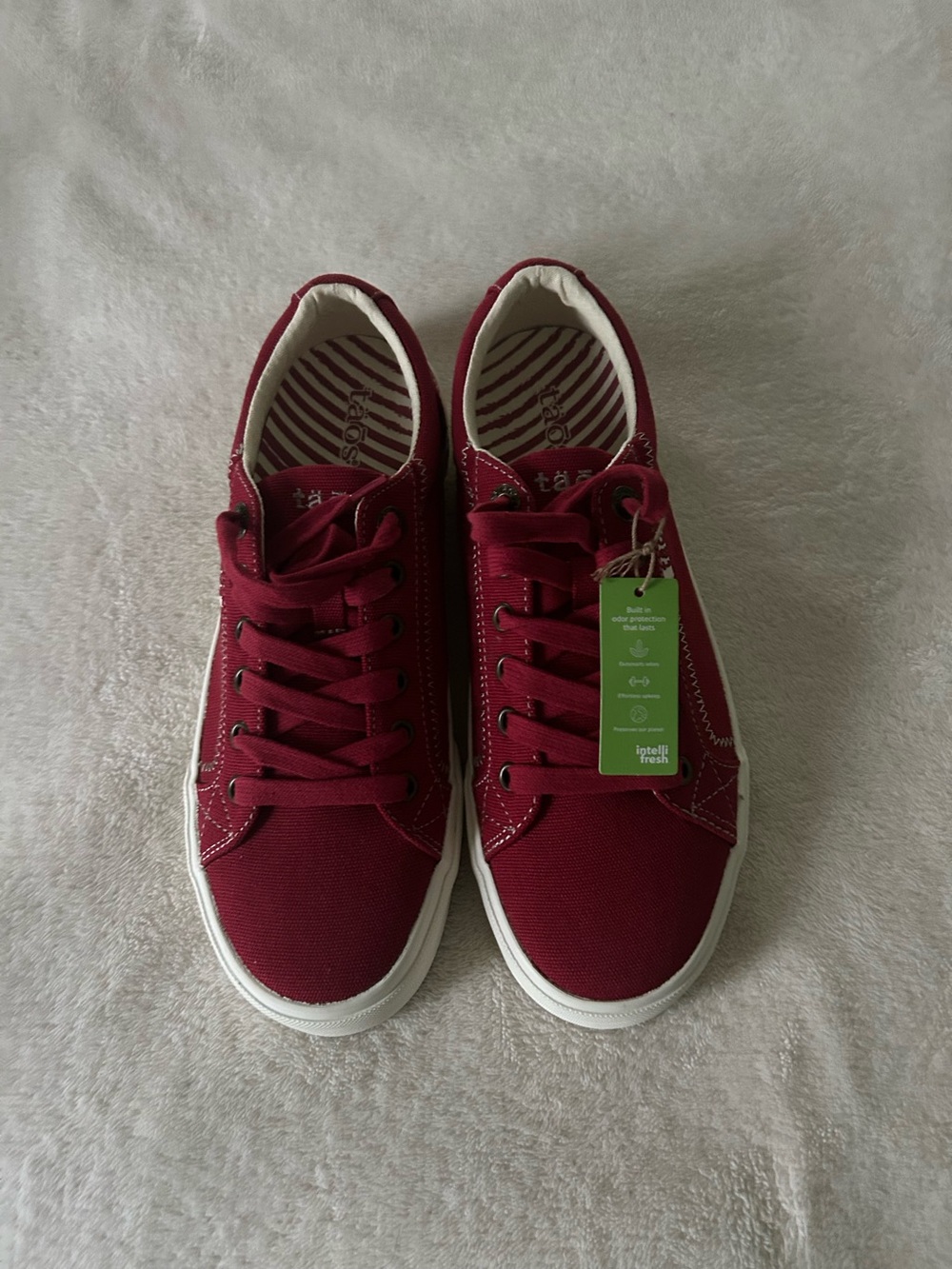 Women's Burgundy Canvas Sneakers